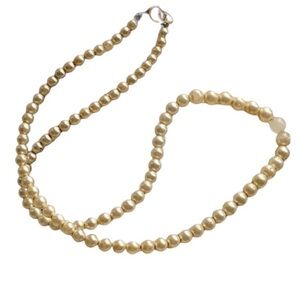 Vintage Lustrous Creamy White Faux Pearl Choker Collar Necklace Woman’s Jewelry